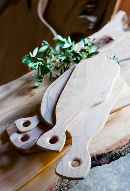 Planchettes en bois d'olivier